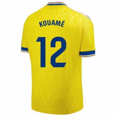 Kandiny Hombre Camiseta Rominigue Kouamé #12 Amarillo 1ª Equipación 2023/24 La Camisa Chile