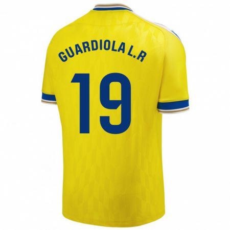 Kandiny Hombre Camiseta Sergi Guardiola #19 Amarillo 1ª Equipación 2023/24 La Camisa Chile