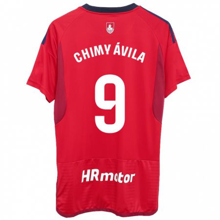 Kandiny Hombre Camiseta Chimy Ávila #9 Rojo 1ª Equipación 2023/24 La Camisa Chile