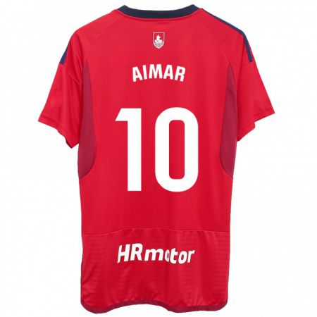 Kandiny Hombre Camiseta Aimar Oroz #10 Rojo 1ª Equipación 2023/24 La Camisa Chile