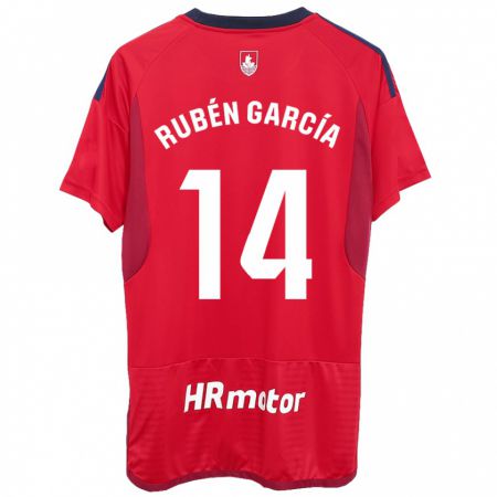 Kandiny Hombre Camiseta Rubén García #14 Rojo 1ª Equipación 2023/24 La Camisa Chile