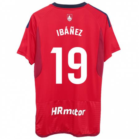 Kandiny Hombre Camiseta Pablo Ibáñez #19 Rojo 1ª Equipación 2023/24 La Camisa Chile