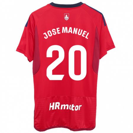 Kandiny Hombre Camiseta José Manuel Arnáiz #20 Rojo 1ª Equipación 2023/24 La Camisa Chile