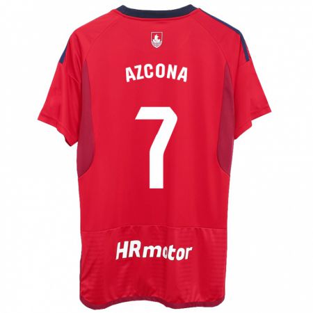 Kandiny Hombre Camiseta Rubén Azcona #7 Rojo 1ª Equipación 2023/24 La Camisa Chile
