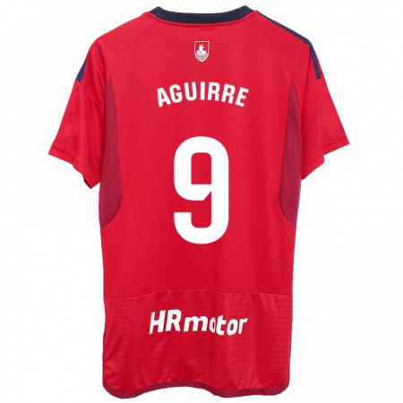 Kandiny Hombre Camiseta Jorge Aguirre #9 Rojo 1ª Equipación 2023/24 La Camisa Chile