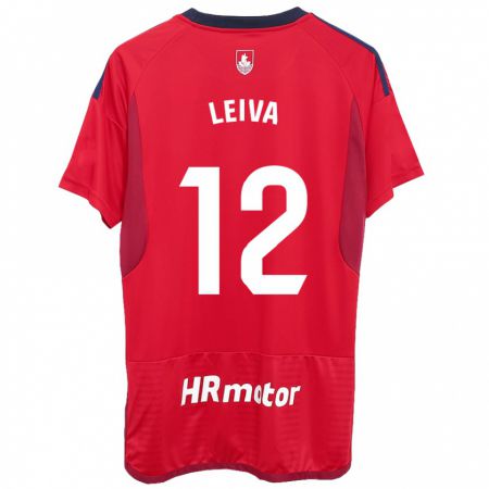 Kandiny Hombre Camiseta Álvaro Leiva #12 Rojo 1ª Equipación 2023/24 La Camisa Chile