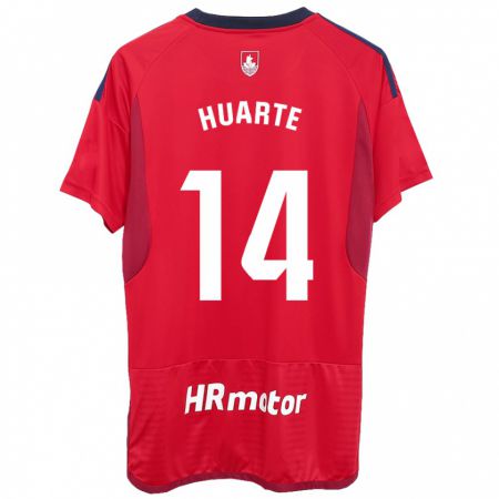 Kandiny Hombre Camiseta Xabi Huarte #14 Rojo 1ª Equipación 2023/24 La Camisa Chile