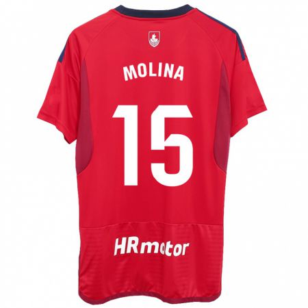 Kandiny Hombre Camiseta Guillem Molina #15 Rojo 1ª Equipación 2023/24 La Camisa Chile