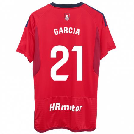 Kandiny Hombre Camiseta Jon García #21 Rojo 1ª Equipación 2023/24 La Camisa Chile