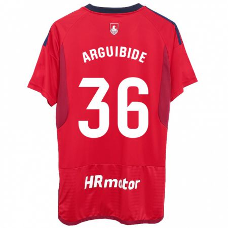 Kandiny Hombre Camiseta Iñigo Arguibide #36 Rojo 1ª Equipación 2023/24 La Camisa Chile