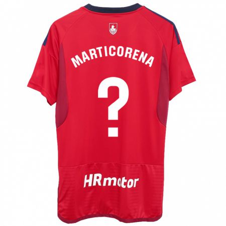 Kandiny Hombre Camiseta Ander Marticorena #0 Rojo 1ª Equipación 2023/24 La Camisa Chile