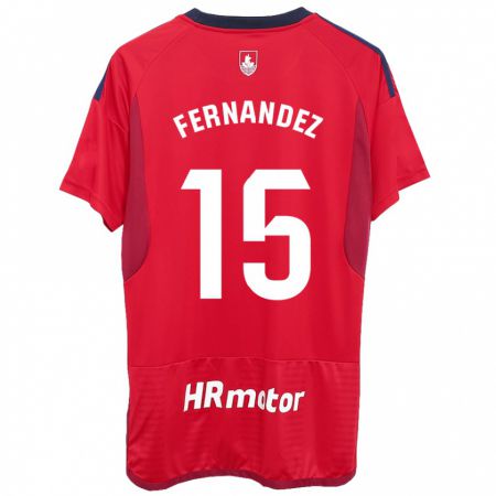 Kandiny Hombre Camiseta Leyre Fernández Sánchez #15 Rojo 1ª Equipación 2023/24 La Camisa Chile