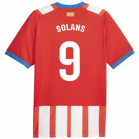 Kandiny Hombre Camiseta Sergi Solans #9 Rojo Blanco 1ª Equipación 2023/24 La Camisa Chile