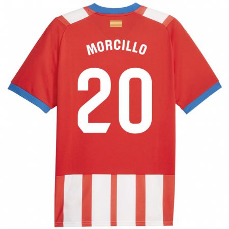 Kandiny Hombre Camiseta Luis Morcillo #20 Rojo Blanco 1ª Equipación 2023/24 La Camisa Chile