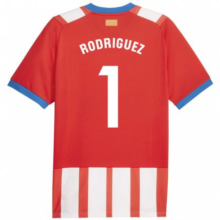 Kandiny Hombre Camiseta Maria Rodríguez #1 Rojo Blanco 1ª Equipación 2023/24 La Camisa Chile