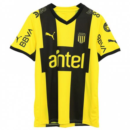 Kandiny Hombre Camiseta Joaquín Ferreira #4 Amarillo Negro 1ª Equipación 2023/24 La Camisa Chile