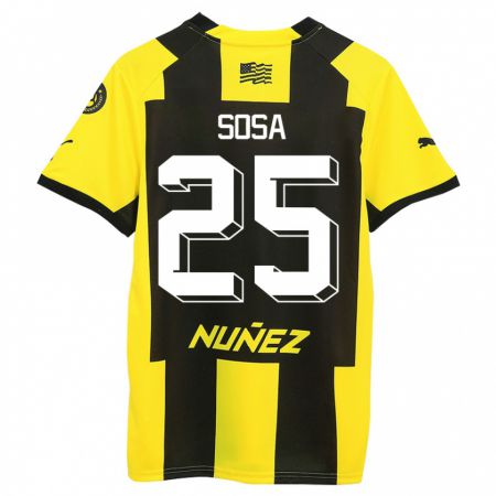 Kandiny Hombre Camiseta Ignacio Sosa #25 Amarillo Negro 1ª Equipación 2023/24 La Camisa Chile