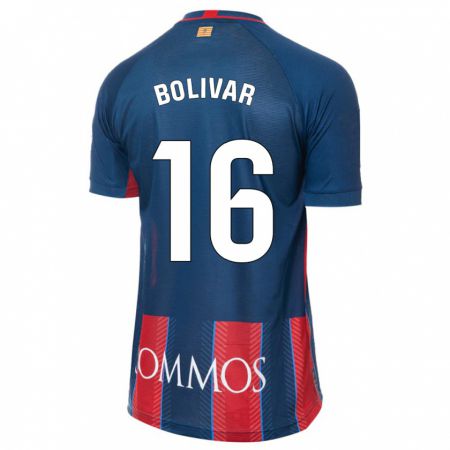 Kandiny Hombre Camiseta Jovanny Bolívar #16 Armada 1ª Equipación 2023/24 La Camisa Chile