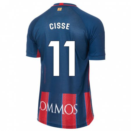 Kandiny Hombre Camiseta Bakary Cissé #11 Armada 1ª Equipación 2023/24 La Camisa Chile