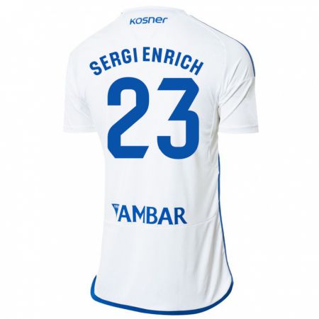 Kandiny Hombre Camiseta Sergi Enrich #23 Blanco 1ª Equipación 2023/24 La Camisa Chile