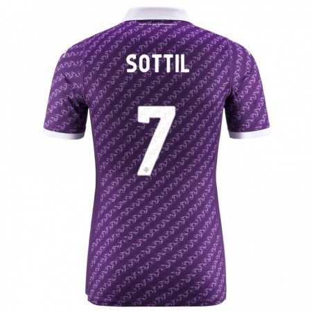 Kandiny Hombre Camiseta Riccardo Sottil #7 Violeta 1ª Equipación 2023/24 La Camisa Chile