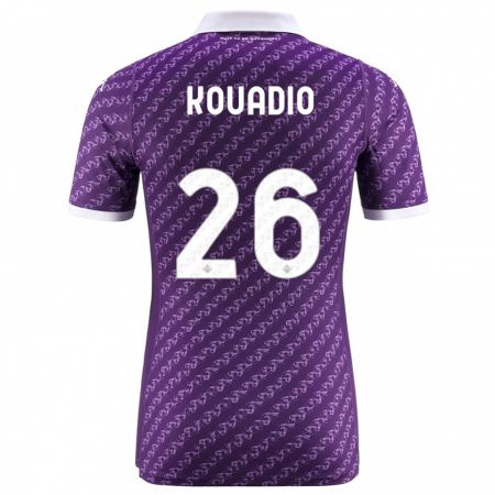 Kandiny Hombre Camiseta Eddy Kouadio #26 Violeta 1ª Equipación 2023/24 La Camisa Chile