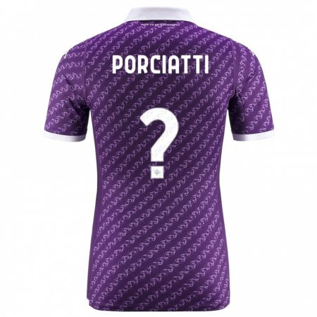 Kandiny Hombre Camiseta Filippo Porciatti #0 Violeta 1ª Equipación 2023/24 La Camisa Chile