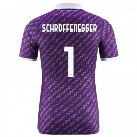 Kandiny Hombre Camiseta Katja Schroffenegger #1 Violeta 1ª Equipación 2023/24 La Camisa Chile