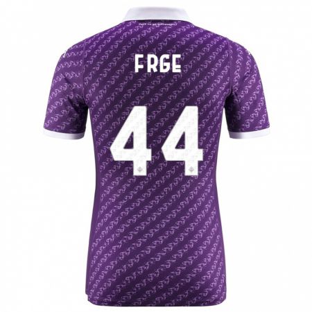 Kandiny Hombre Camiseta Emma Færge #44 Violeta 1ª Equipación 2023/24 La Camisa Chile
