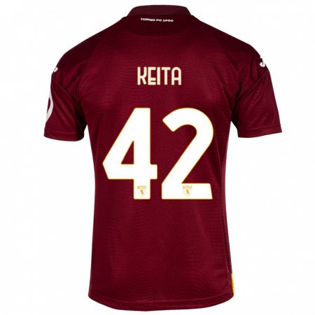 Kandiny Hombre Camiseta Karamoko Keita #42 Rojo Oscuro 1ª Equipación 2023/24 La Camisa Chile