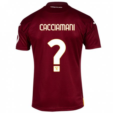Kandiny Hombre Camiseta Alessio Cacciamani #0 Rojo Oscuro 1ª Equipación 2023/24 La Camisa Chile