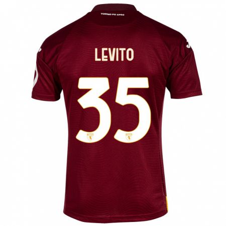 Kandiny Hombre Camiseta Isabeau Levito #35 Rojo Oscuro 1ª Equipación 2023/24 La Camisa Chile