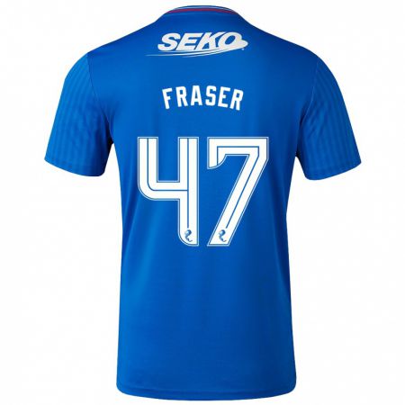 Kandiny Hombre Camiseta Robbie Fraser #47 Azul 1ª Equipación 2023/24 La Camisa Chile