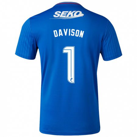 Kandiny Hombre Camiseta Hannah Davison #1 Azul 1ª Equipación 2023/24 La Camisa Chile