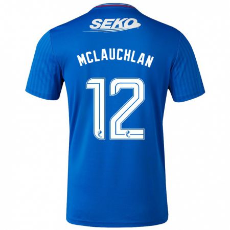 Kandiny Hombre Camiseta Rachel Mclauchlan #12 Azul 1ª Equipación 2023/24 La Camisa Chile