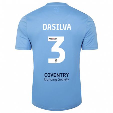 Kandiny Hombre Camiseta Jay Dasilva #3 Cielo Azul 1ª Equipación 2023/24 La Camisa Chile