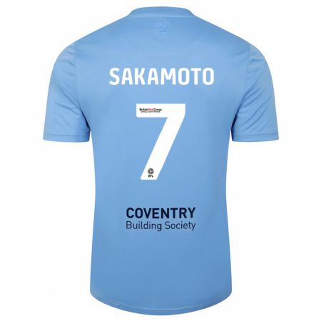 Kandiny Hombre Camiseta Tatsuhiro Sakamoto #7 Cielo Azul 1ª Equipación 2023/24 La Camisa Chile