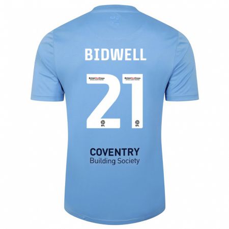 Kandiny Hombre Camiseta Jake Bidwell #21 Cielo Azul 1ª Equipación 2023/24 La Camisa Chile