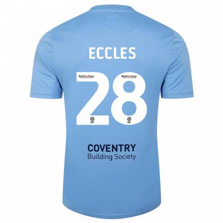 Kandiny Hombre Camiseta Josh Eccles #28 Cielo Azul 1ª Equipación 2023/24 La Camisa Chile
