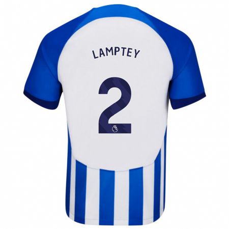Kandiny Hombre Camiseta Tariq Lamptey #2 Azul 1ª Equipación 2023/24 La Camisa Chile
