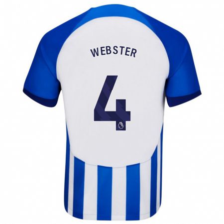 Kandiny Hombre Camiseta Adam Webster #4 Azul 1ª Equipación 2023/24 La Camisa Chile