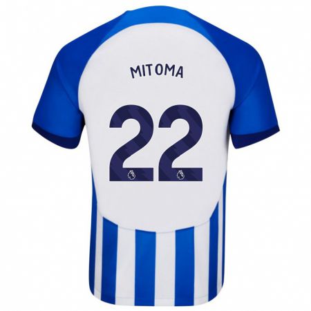Kandiny Hombre Camiseta Kaoru Mitoma #22 Azul 1ª Equipación 2023/24 La Camisa Chile