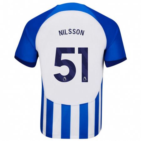 Kandiny Hombre Camiseta Casper Nilsson #51 Azul 1ª Equipación 2023/24 La Camisa Chile