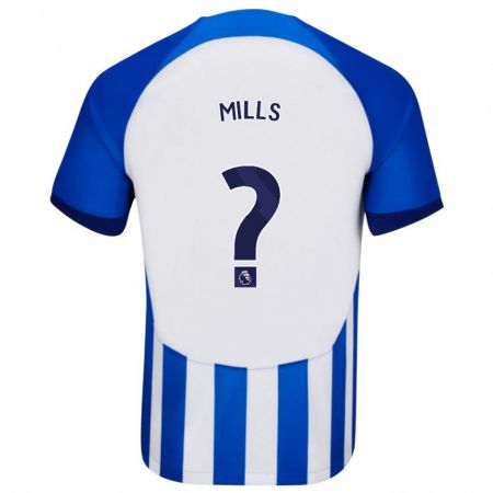 Kandiny Hombre Camiseta Harry Mills #0 Azul 1ª Equipación 2023/24 La Camisa Chile