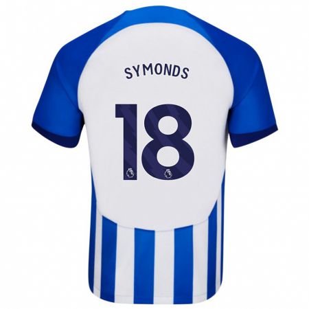Kandiny Hombre Camiseta Maisie Symonds #18 Azul 1ª Equipación 2023/24 La Camisa Chile
