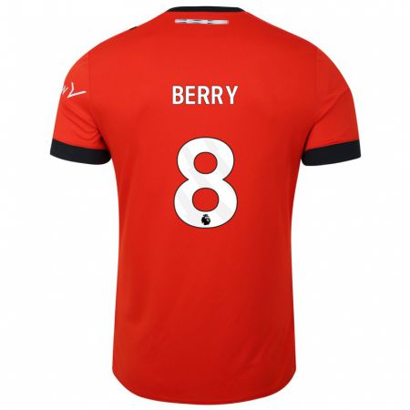 Kandiny Hombre Camiseta Luke Berry #8 Rojo 1ª Equipación 2023/24 La Camisa Chile
