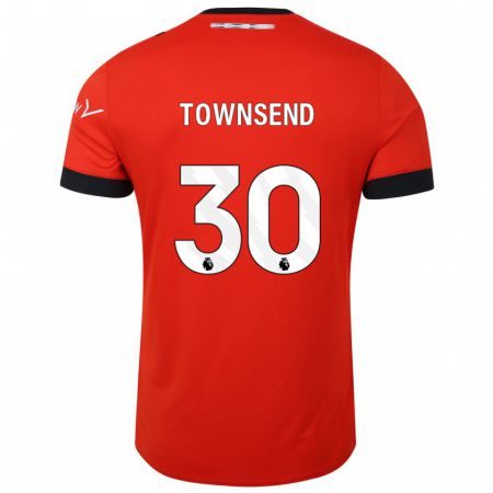 Kandiny Hombre Camiseta Andros Townsend #30 Rojo 1ª Equipación 2023/24 La Camisa Chile