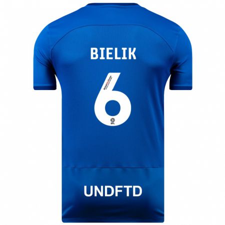 Kandiny Hombre Camiseta Krystian Bielik #6 Azul 1ª Equipación 2023/24 La Camisa Chile