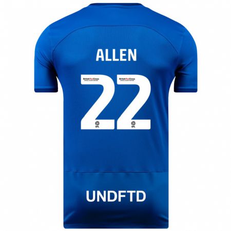 Kandiny Hombre Camiseta Remi Allen #22 Azul 1ª Equipación 2023/24 La Camisa Chile