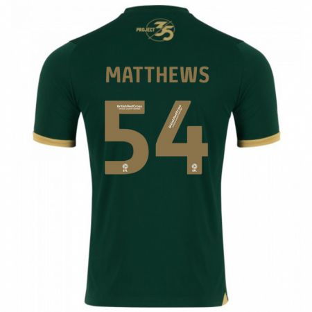Kandiny Hombre Camiseta Jack Matthews #54 Verde 1ª Equipación 2023/24 La Camisa Chile